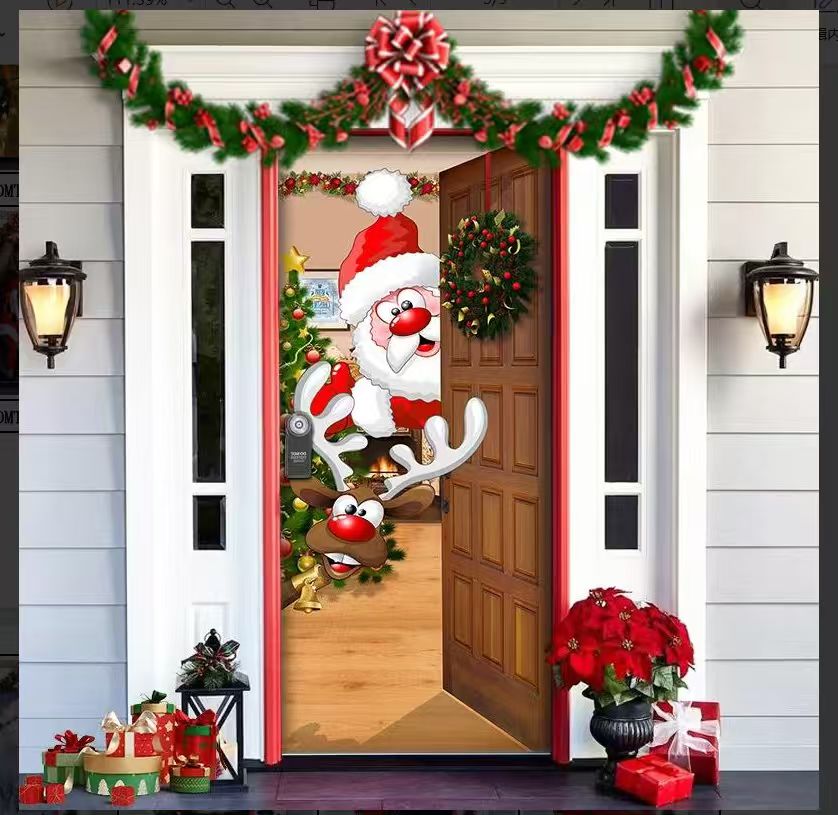 🎄 Funda premium para Puerta | ¡Transforma tu entrada al instante! 🎅