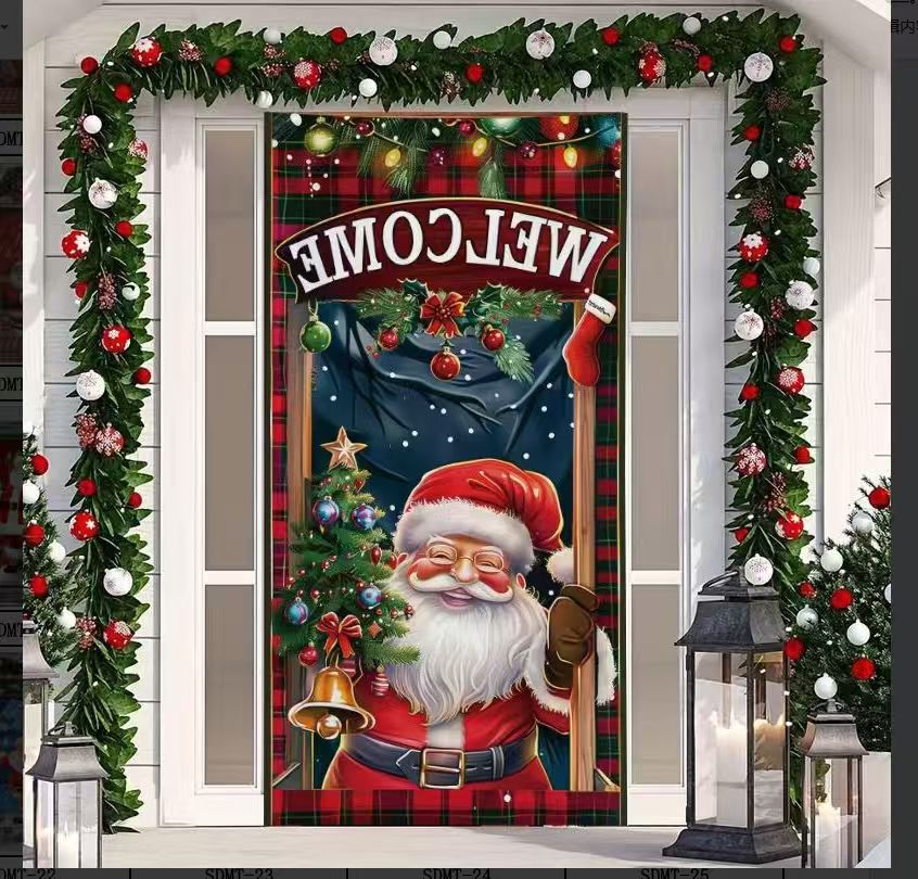 🎄 Funda premium para Puerta | ¡Transforma tu entrada al instante! 🎅