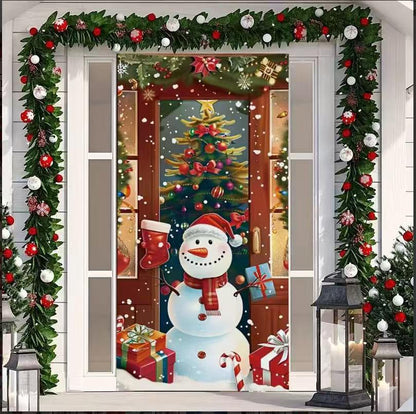 🎄 Funda premium para Puerta | ¡Transforma tu entrada al instante! 🎅